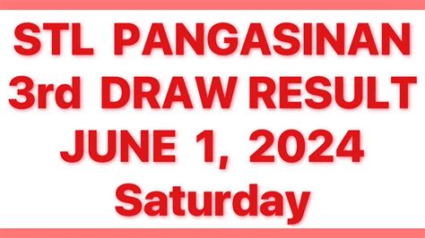 STL Pangasinan result today 3rd draw Live June 27 2024.